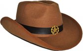 Bruine cowboyhoed vilt - Carnaval verkleed hoeden voor volwassenen