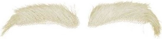 Sinterklaas verkleed wenkbrauwen - Yakhaar - wit - luxe Sint kostuum accessoires