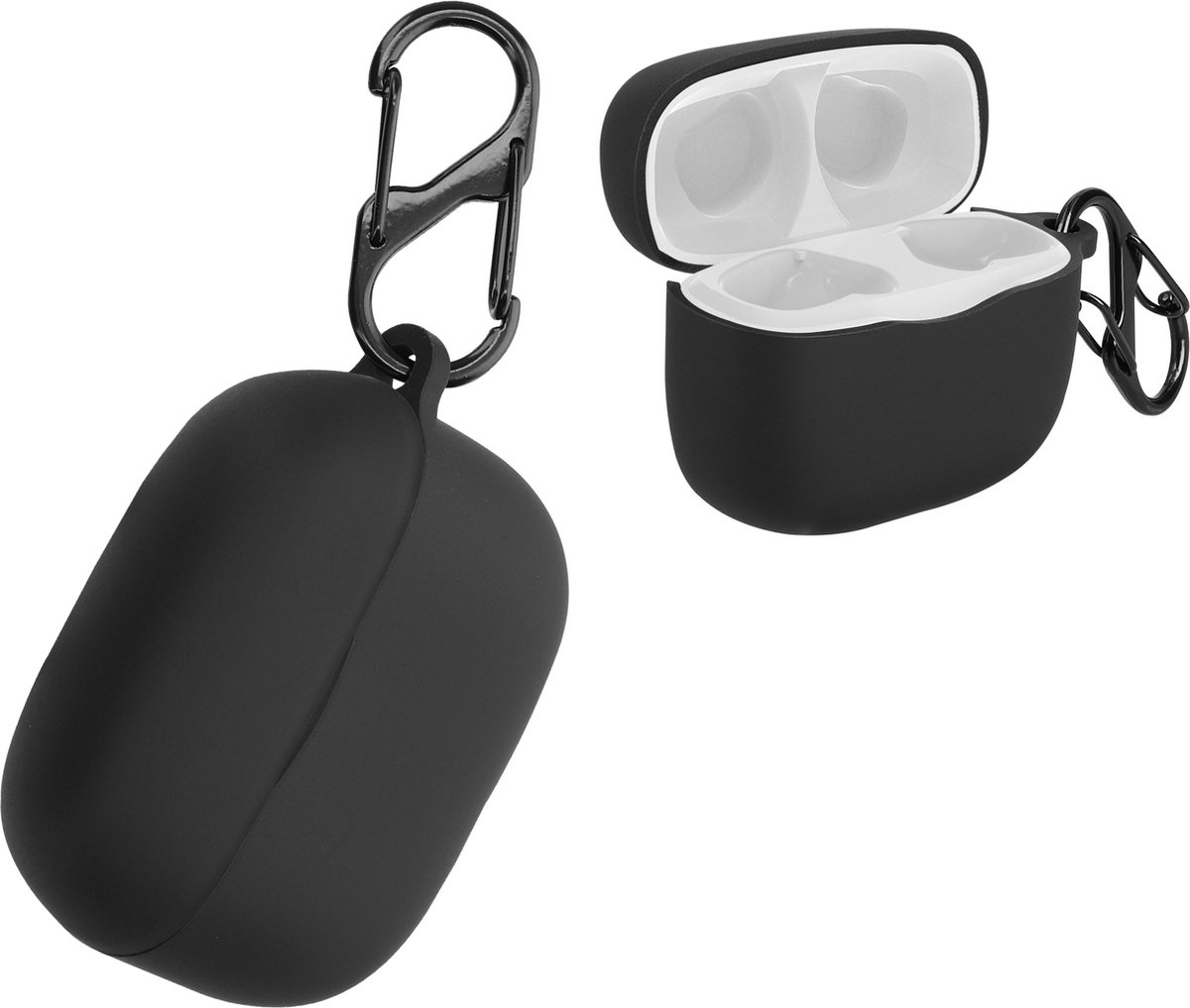 kwmobile Hoes voor SoundPEATS Air3 Pro - Siliconen cover voor oordopjes in zwart
