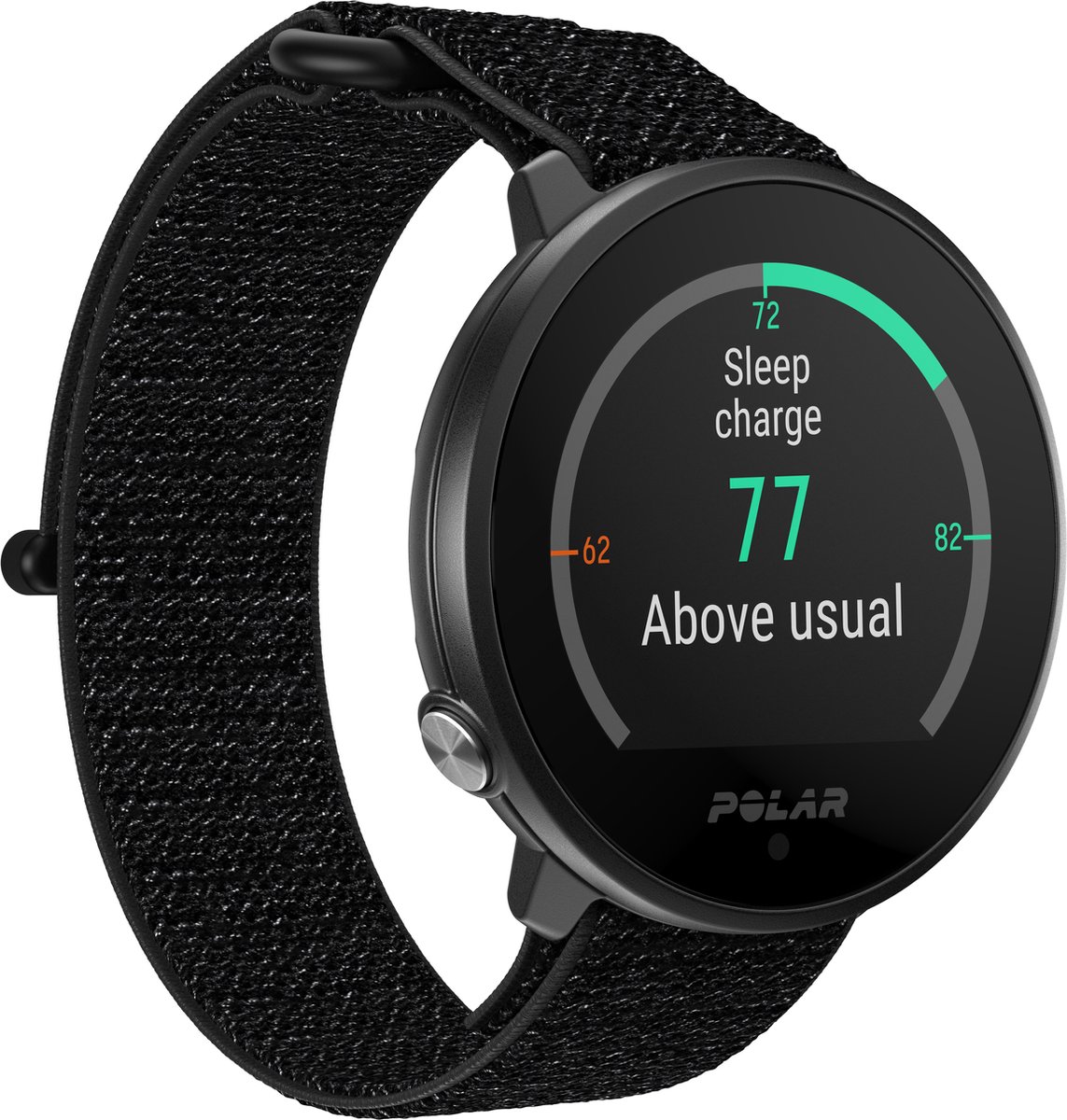 Afbeelding 3 van Polar Unite Fitnesshorloge en -tracker -  Zwart - Hook&Loop - M-L