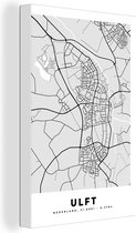 Tableau sur toile City Map - Ulft - Plan d'étage - Carte - 40x60 cm - Décoration murale