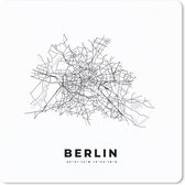 Muismat Klein - Duitsland – Berlin – Stadskaart – Kaart – Zwart Wit – Plattegrond - 20x20 cm