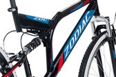 Ks Cycling Fiets 26 inch fully-mountainbike Zodiac met 21 versnellingen zwart-rood - 48 cm