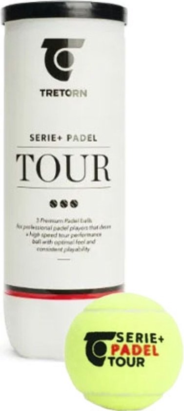 Foto: Tretorn padel ballen serie tour 3 ballen