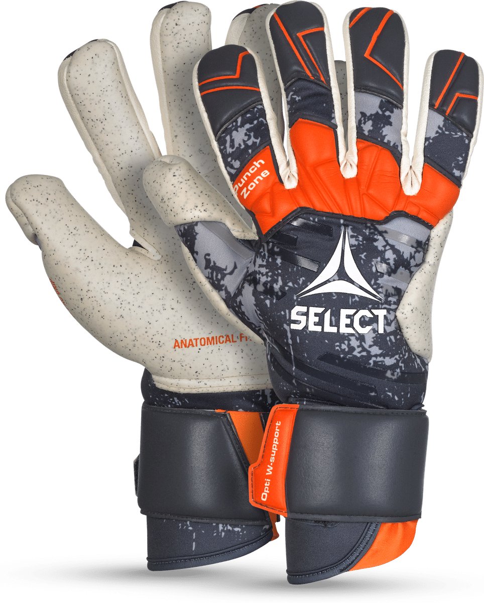 Select 88 Pro Grip V22 Keepershandschoenen Heren - Grijs / Oranje | Maat: 9,5