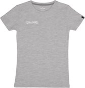 Spalding Essential T-Shirt Dames - Grijs Gemeleerd | Maat: L