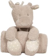 Bo Jungle - Dekentjes met knuffel - Badstof - Fleece - XL 75 x 100 cm - Wiegdeken - Pluche diertjes - Doodoo - Kraamcadeau - Push toy with banket Senna de Giraf