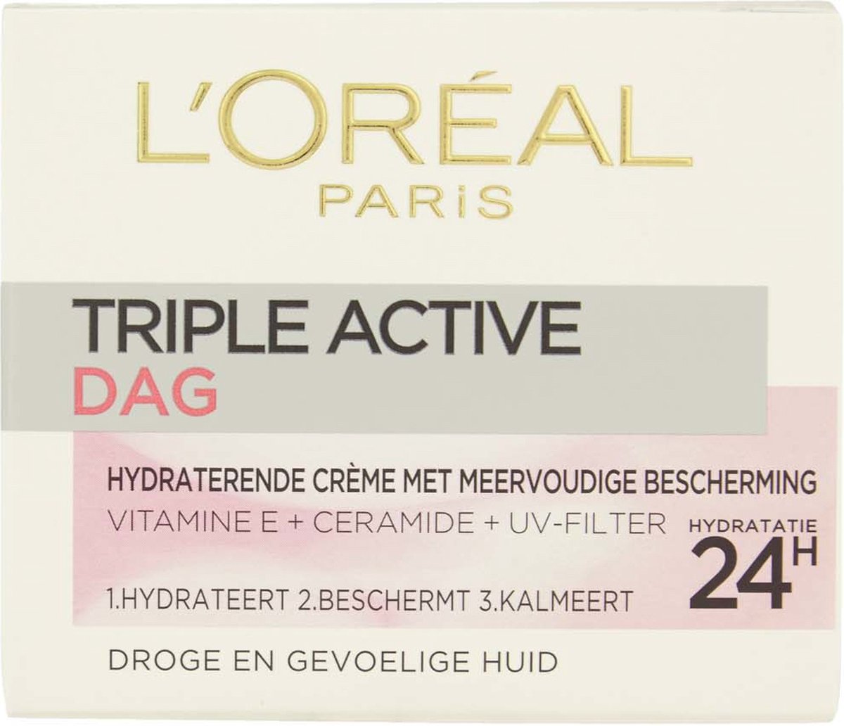L’Oréal Paris Triple Active Hydraterende Dagcrème - Droge en Gevoelige huid - 50ml - L’Oréal Paris