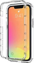 Shop4 - Geschikt voor iPhone 13 mini Hoesje - Zachte Back Case TPU Siliconen 2-in-1 Transparant