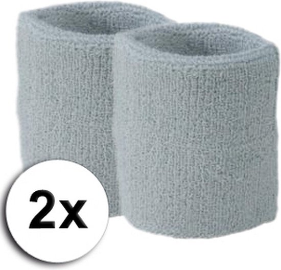 Bandeaux de poignet gris clair 2 pcs