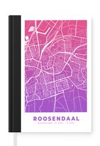 Notitieboek - Schrijfboek - Stadskaart - Roosendaal - Paars - Notitieboekje klein - A5 formaat - Schrijfblok - Plattegrond