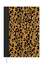 Carnet - Carnet d'écriture - Imprimé panthère - Motifs - Jaune - Carnet - Format A5 - Bloc-notes