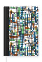 Carnet - Cahier d'écriture - Motifs - Ligne - Wit - Carnet - Format A5 - Bloc-notes