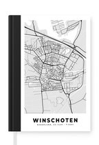 Notitieboek - Schrijfboek - Stadskaart - Winschoten - Grijs - Wit - Notitieboekje klein - A5 formaat - Schrijfblok - Plattegrond