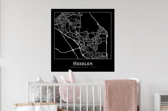Stickers Stickers muraux - Plan de la ville - Heerlen - Carte - Carte - 50x50 cm - Feuille adhésive