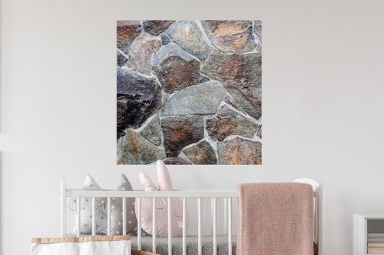 Stickers muraux - Film autocollant - Murs - Pierres - Robuste - 80x80 cm - Film adhésif - Stickers muraux Chambre d'enfant - Papier peint autocollant - Papier peint autocollant - Film autocollant