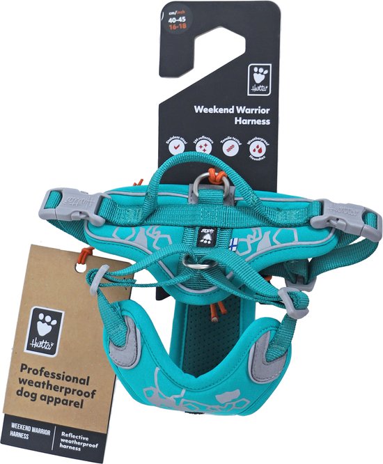 Hurtta Weekend Warrior harness peacock, 4045 cm.