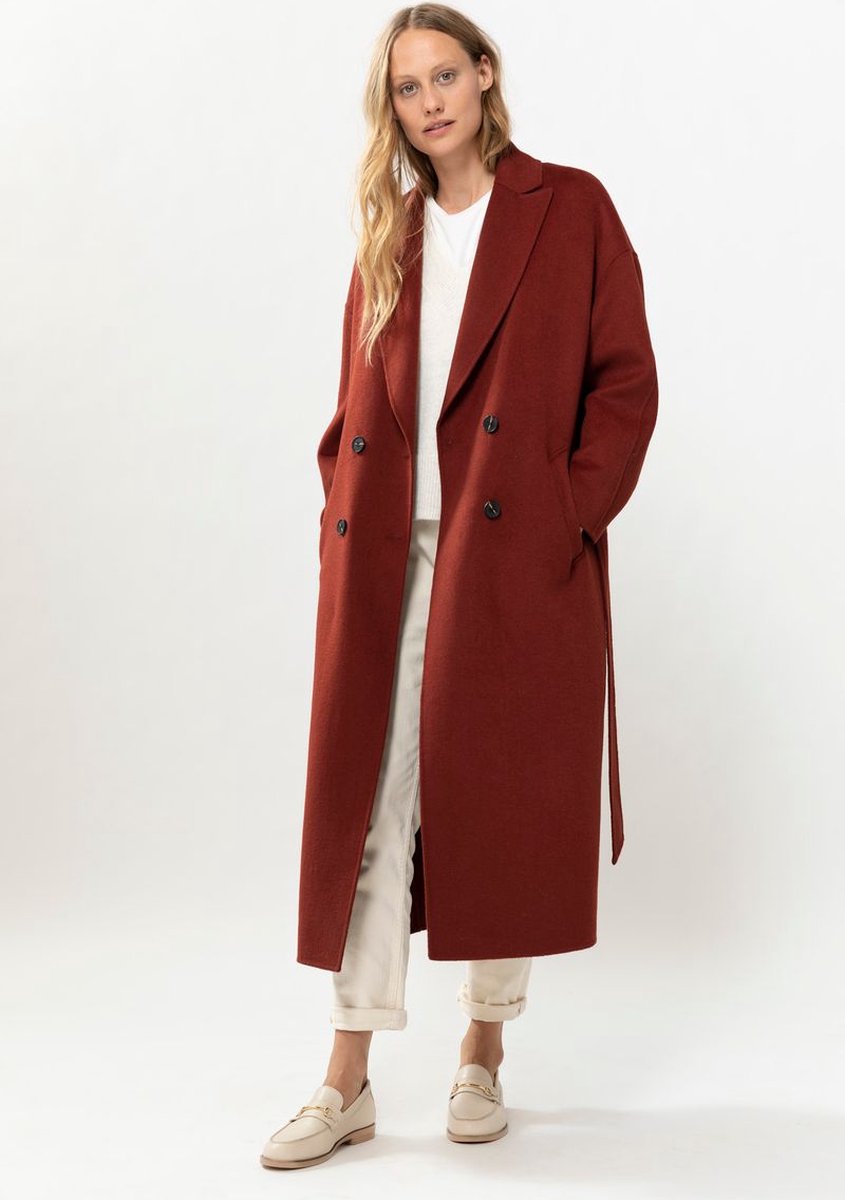 Manteau en laine à ceinture rouge foncé Sissy-Boy | bol.com