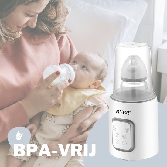 RYER Flessenwarmer 5 in 1 - LCD Scherm - Geschikt voor alle Babyflessen van RYER — afbeelding 4