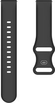 Siliconen bandje - geschikt voor Huawei Watch GT 2 42 mm / GT 3 42 mm / GT 3 Active 42 mm / GT 3 Pro 43 mm / GT 3 Elegant - zwart