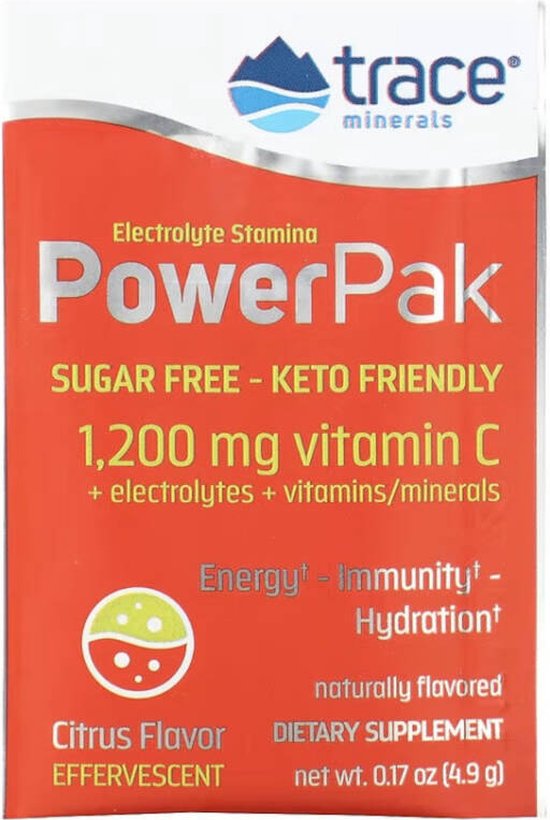 Trace Minerals Electrolyte Stamina Power Pak 1 serv — Raspberry