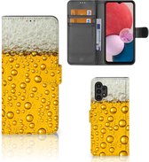 Telefoonhoesje Geschikt voor Samsung Galaxy A13 (4G) Flip Cover Valentijn Cadeautje hem Bier