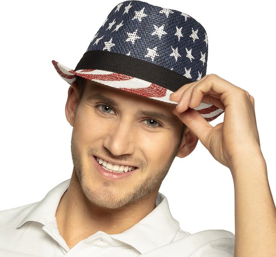Amerika/USA thema verkleed hoed - 2x - volwassenen - Amerikaanse feesthoed - Verkleedaccessoires