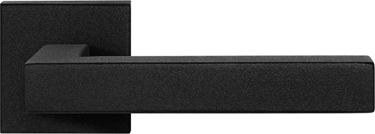 GPF8216.02 Zaki+ deurkruk op vierkante rozet zwart, 50x50x8mm