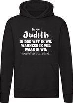 Judith | verjaardagkado | verjaardag kado | carnaval | Unisex | Trui | Sweater | Hoodie | Capuchon | Zwart
