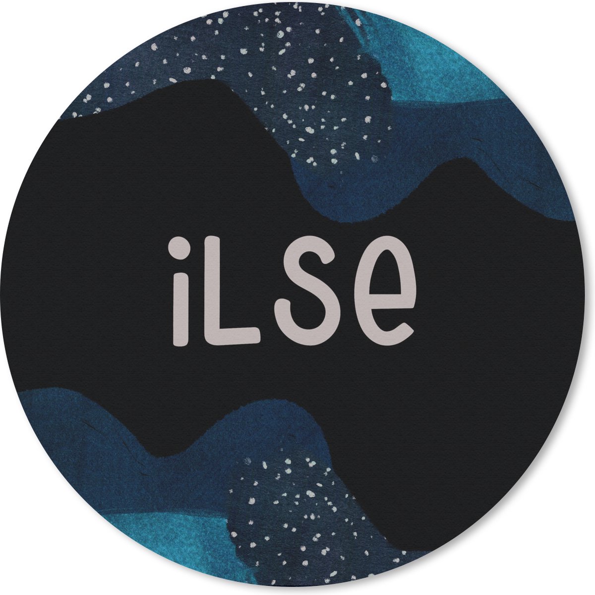 Muismat rond 40x40 cm - Mousepad Ilse - Pastel - Meisje - Ronde muismatten