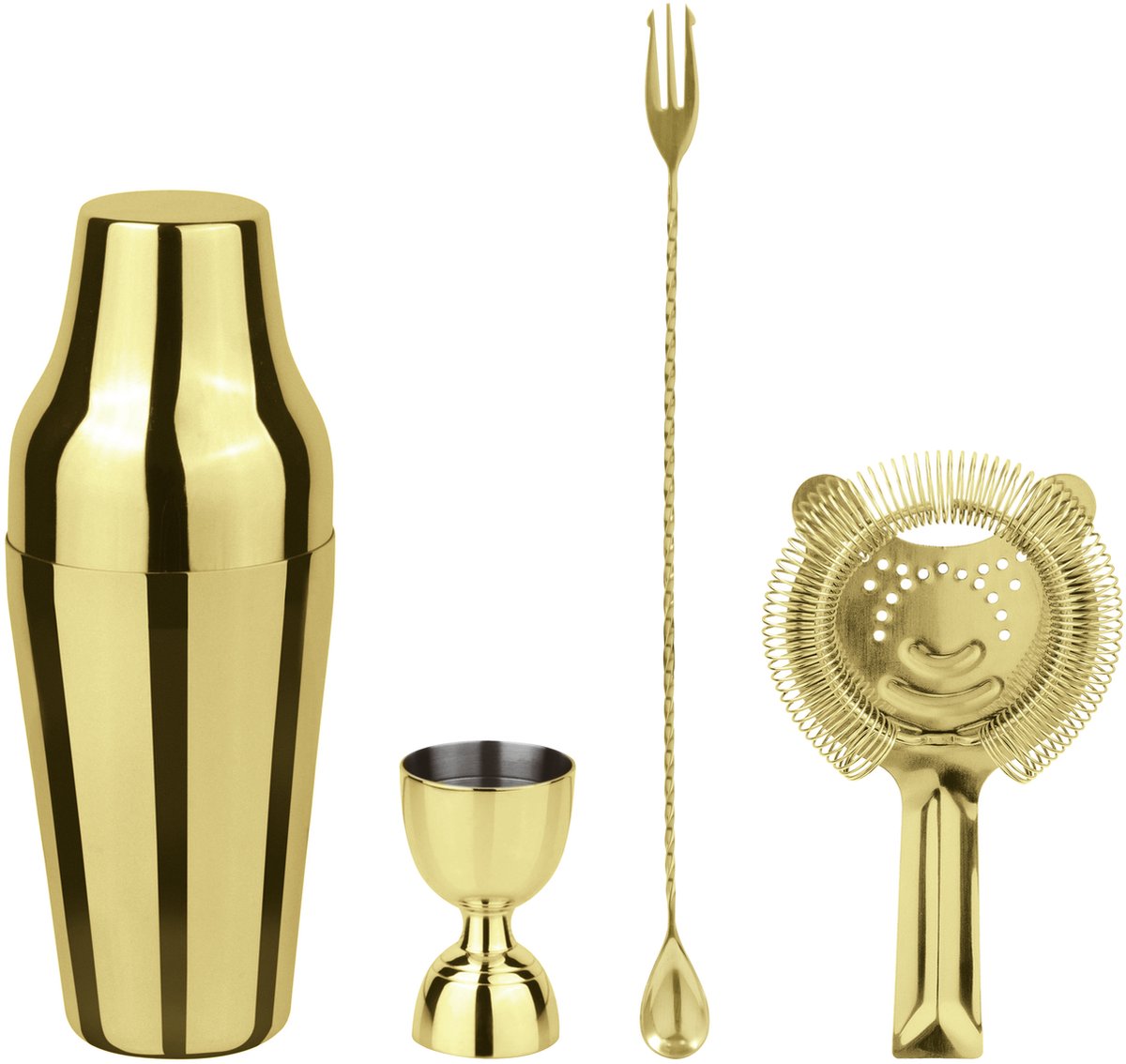 Paderno Cocktailset Parisian Goud 4-Delig