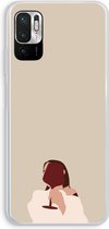Case Company® - Hoesje geschikt voor Xiaomi Redmi Note 10 5G hoesje - I drink wine - Soft Cover Telefoonhoesje - Bescherming aan alle Kanten en Schermrand