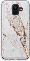 Case Company® - Hoesje geschikt voor Samsung Galaxy A6 (2018) hoesje - Goud marmer - Soft Cover Telefoonhoesje - Bescherming aan alle Kanten en Schermrand