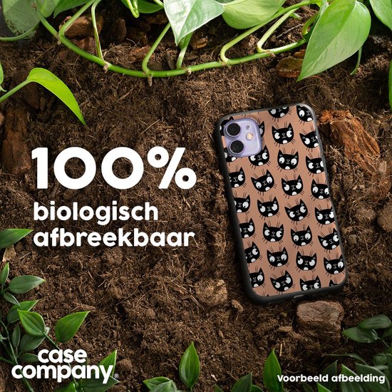 Case Company® - Coque iPhone 12 mini - Chat - Protection de téléphone biodégradable - Tous les côtés et protection des bords d'écran