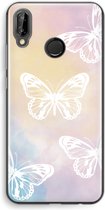 Case Company® - Hoesje geschikt voor Huawei P20 Lite hoesje - White butterfly - Soft Cover Telefoonhoesje - Bescherming aan alle Kanten en Schermrand