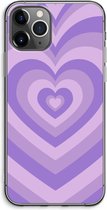 Case Company® - Hoesje geschikt voor iPhone 11 Pro Max hoesje - Hart Paars - Soft Cover Telefoonhoesje - Bescherming aan alle Kanten en Schermrand