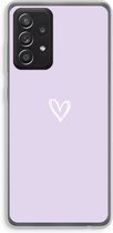 Case Company® - Hoesje geschikt voor Samsung Galaxy A52 hoesje - Klein hartje paars - Soft Cover Telefoonhoesje - Bescherming aan alle Kanten en Schermrand