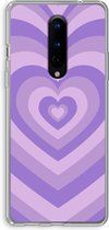 Case Company® - Hoesje geschikt voor OnePlus 8 hoesje - Hart Paars - Soft Cover Telefoonhoesje - Bescherming aan alle Kanten en Schermrand