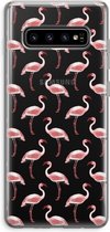 Case Company® - Hoesje geschikt voor Samsung Galaxy S10 Plus hoesje - Flamingo - Soft Cover Telefoonhoesje - Bescherming aan alle Kanten en Schermrand