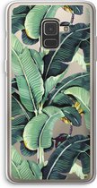 Case Company® - Hoesje geschikt voor Samsung Galaxy A8 (2018) hoesje - Bananenbladeren - Soft Cover Telefoonhoesje - Bescherming aan alle Kanten en Schermrand