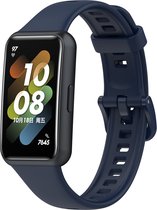 TPU Smartwatch bandje - Geschikt voor Huawei Band 7 TPU bandje - donkerblauw - Strap-it Horlogeband / Polsband / Armband - Huawei Band 7