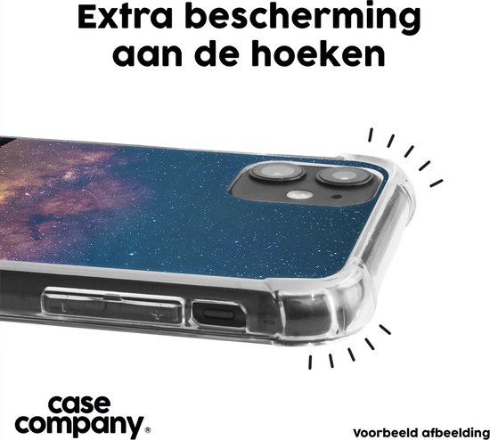 Case Company® - Coque pour iPhone XR avec cordon - Voyage dans l'espace - Coque pour téléphone avec cordon Zwart - Protection Extra sur tous les côtés et sur le bord de l'écran