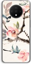 Case Company® - Hoesje geschikt voor OnePlus 7T hoesje - Japanse bloemen - Soft Cover Telefoonhoesje - Bescherming aan alle Kanten en Schermrand