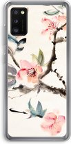 Case Company® - Hoesje geschikt voor Samsung Galaxy A41 hoesje - Japanse bloemen - Soft Cover Telefoonhoesje - Bescherming aan alle Kanten en Schermrand
