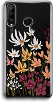 Case Company® - Hoesje geschikt voor Huawei P30 Lite hoesje - Painted wildflowers - Soft Cover Telefoonhoesje - Bescherming aan alle Kanten en Schermrand