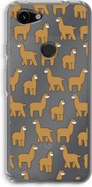 Case Company® - Hoesje geschikt voor Google Pixel 3a hoesje - Alpacas - Soft Cover Telefoonhoesje - Bescherming aan alle Kanten en Schermrand