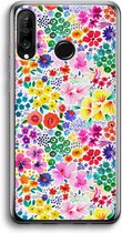 Case Company® - Hoesje geschikt voor Huawei P30 Lite hoesje - Little Flowers - Soft Cover Telefoonhoesje - Bescherming aan alle Kanten en Schermrand