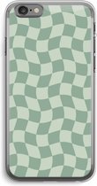 Case Company® - Hoesje geschikt voor iPhone 6 PLUS / 6S PLUS hoesje - Grid Groen - Soft Cover Telefoonhoesje - Bescherming aan alle Kanten en Schermrand