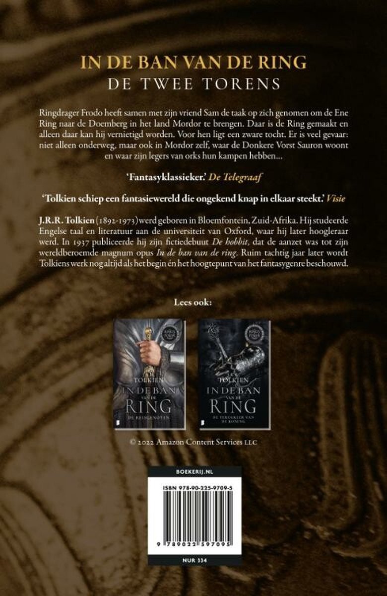 In de ban van de ring 2 - De twee torens - back cover