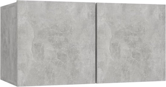 vidaXL - Tv-hangmeubel - 60x30x30 - cm - betongrijs